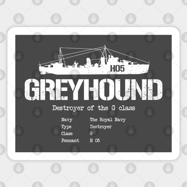 HMS Greyhound, Royal Navy Sticker by Scud"